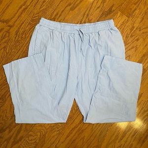 EUC Men’s 4XL Incerun, Lightweight Light Blue Drawstring Long Pajama Pants